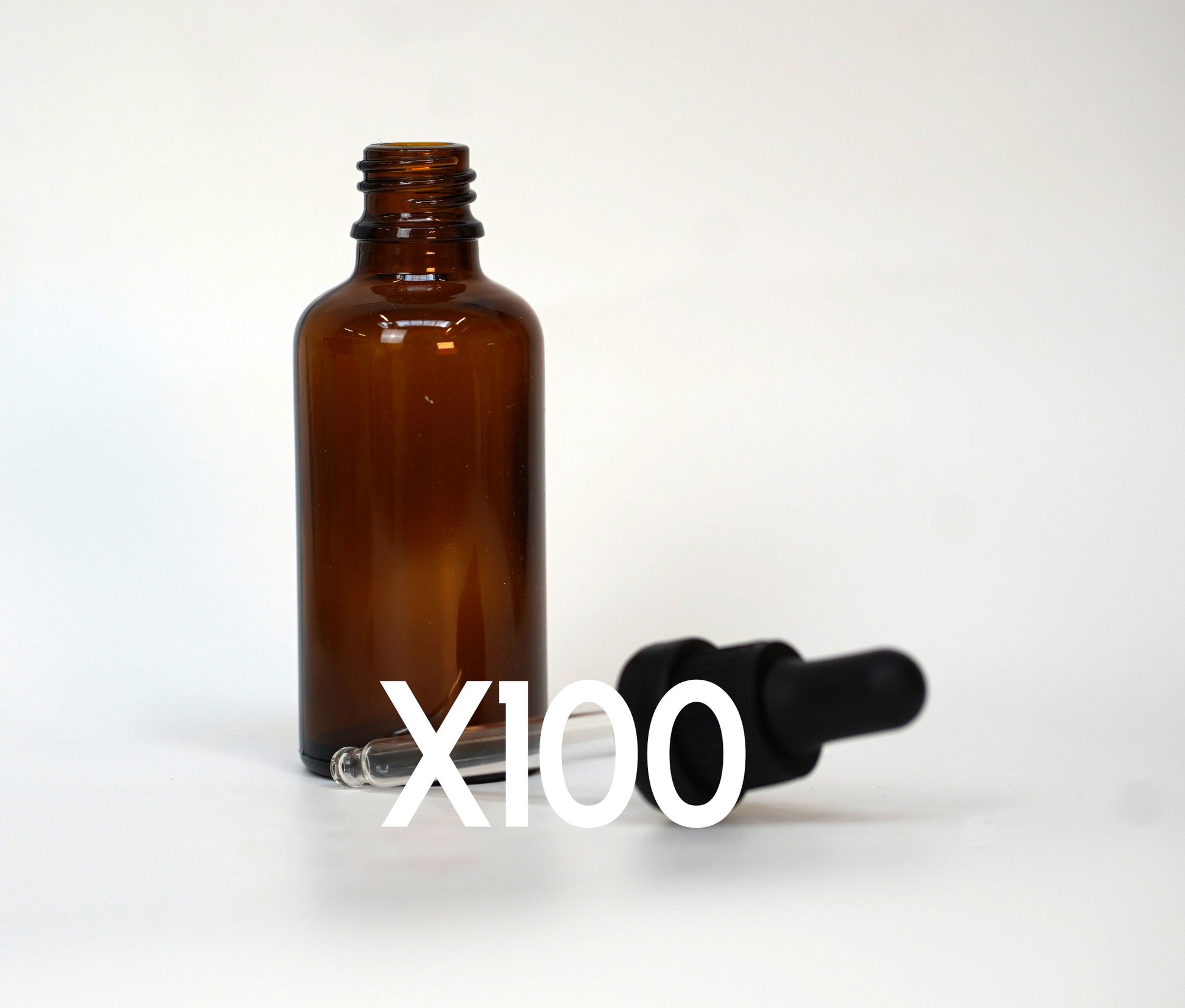 100 ml - flacon pipette en verre noir - flacons compte-gouttes
